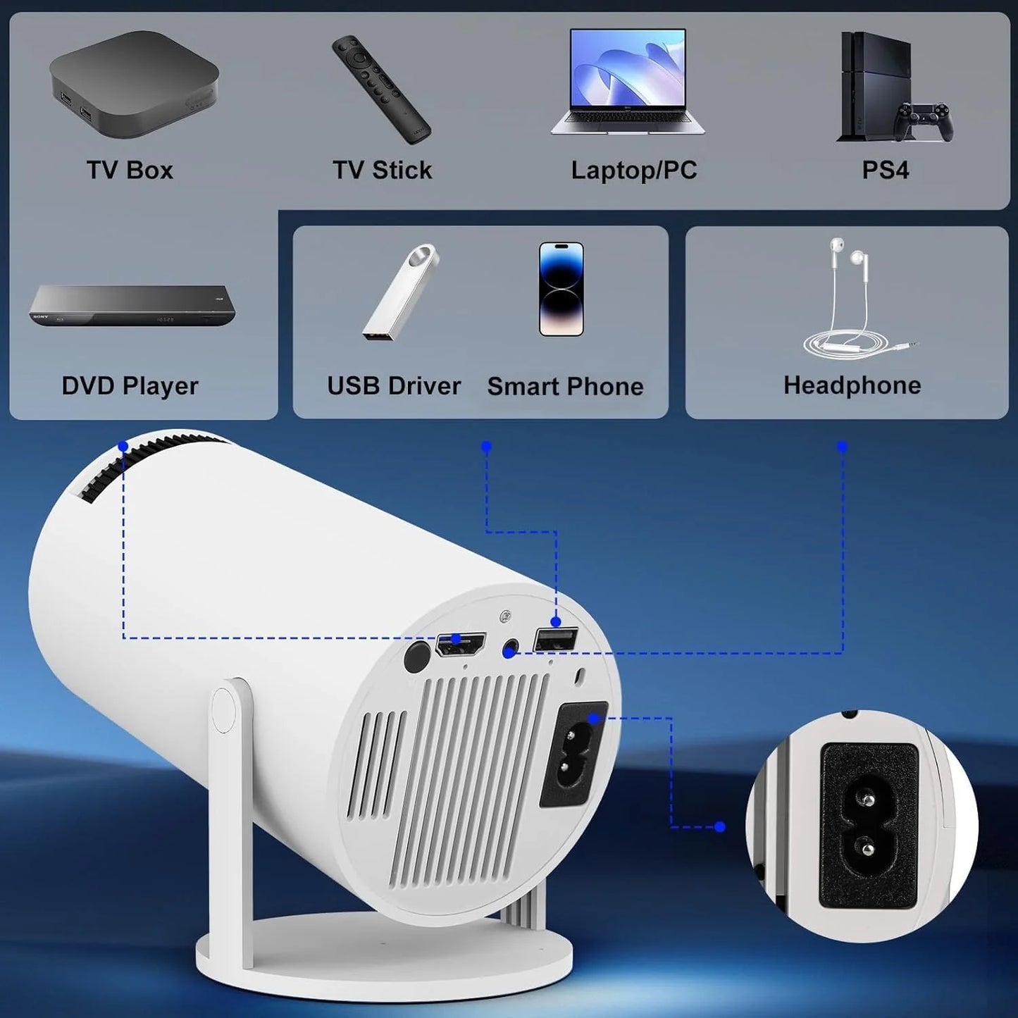 LumiCast™ – 4K Mini Smart Projector